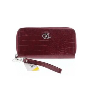 CXL Christian Lacroix Wristlet Wallet Red Kara Croc Zip Around NWT NIP MSRP $48